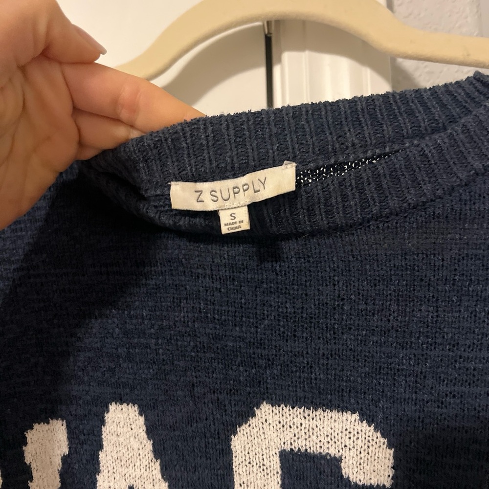 Z Supply Navy Blue “Vacay” Sweater - Picture 5 of 6